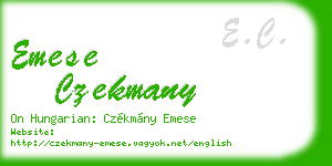emese czekmany business card