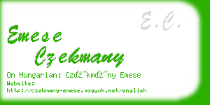 emese czekmany business card